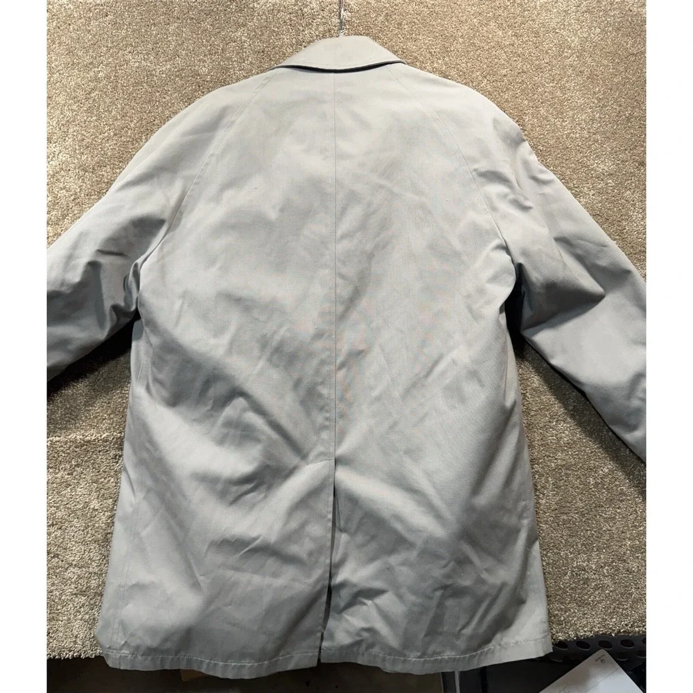 Vintage London Fog Trench Coat‎ Mens 42 Reg Khaki Tan Removable Fleece Lining.